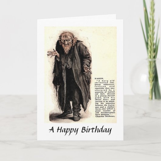Birthday Kaart - Fagin van "Oliver Twist" (Voorkant)