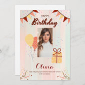 Birthday-kaart Feestdagenkaart (Voorkant / Achterkant)