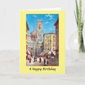 Birthday Kaart - Florence, Italië (Voorkant)