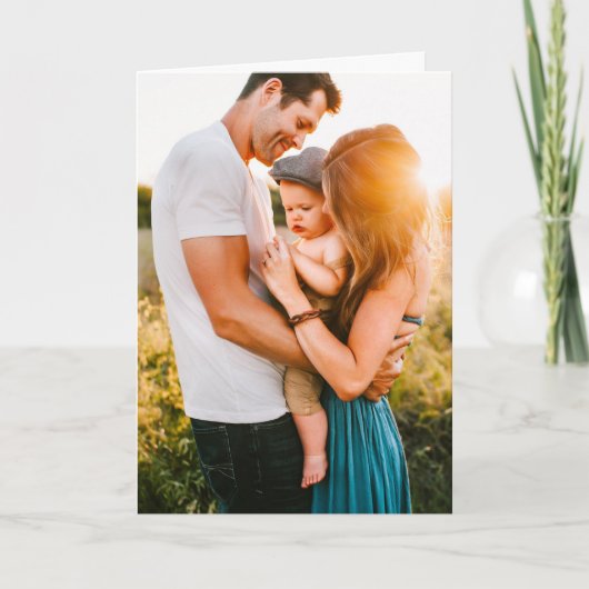 Birthday-kaart Gevouwen foto's en tekst Bedankkaart (Voorkant)