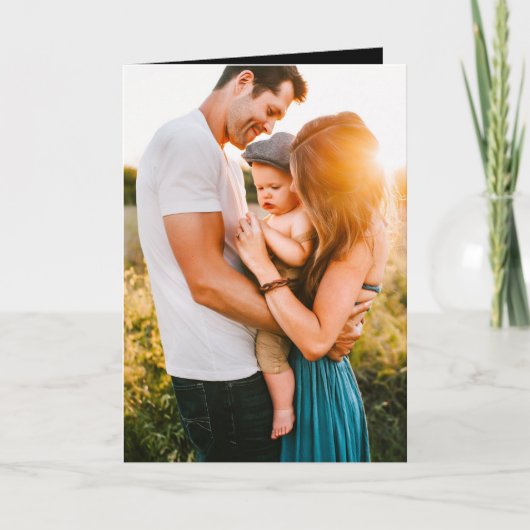 Birthday-kaart Gevouwen foto's en tekst Bedankkaart (Voorkant)