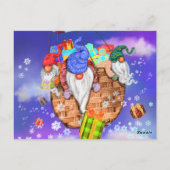 Birthday Kaart Gnomen vliegen met ballon (Achterkant)