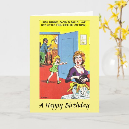 Birthday Kaart - Golf Balls (Gele Bloem)