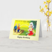 Birthday Kaart - Golf - Lost Ball (Gele Bloem)