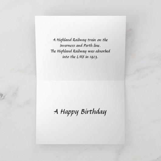 Birthday Kaart - Highland Railway (Binnen)