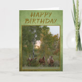 Birthday Kaart "Horses run" (Voorkant)