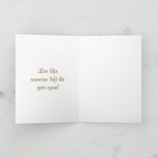 Birthday Kaart "Horses run" (Binnen)