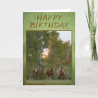Birthday Kaart "Horses run"