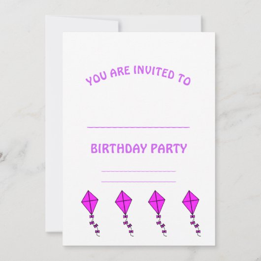 Birthday Kaart Invitation World Kinder (Achterkant)