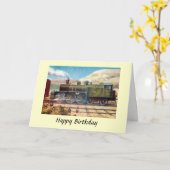 Birthday Kaart - Italiaanse Southern Railway Engin (Gele Bloem)