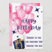 Birthday-kaart Kaart (Voorkant / Achterkant)