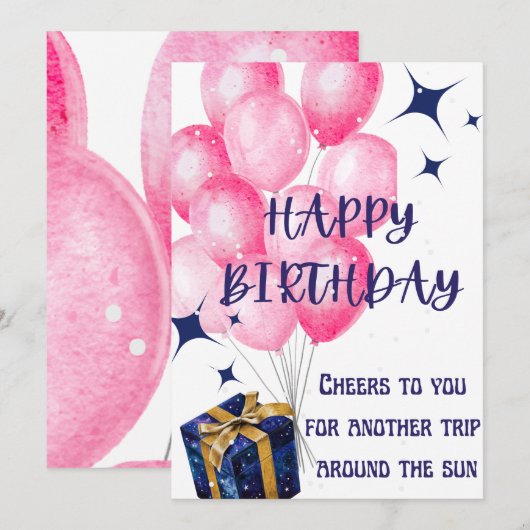 Birthday-kaart Kaart (Voorkant / Achterkant)