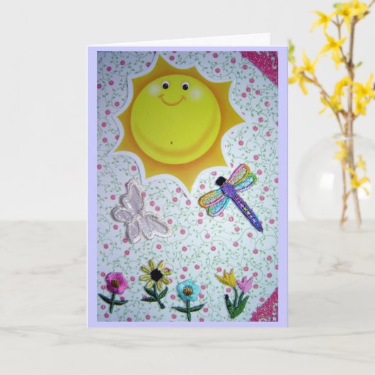 Birthday-kaart Kaart (Gele Bloem)