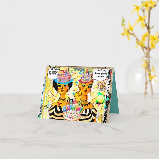 Birthday-kaart Kaart (Gele Bloem)