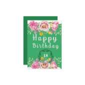 Birthday-kaart Kaart (Voorkant / Achterkant in situ)