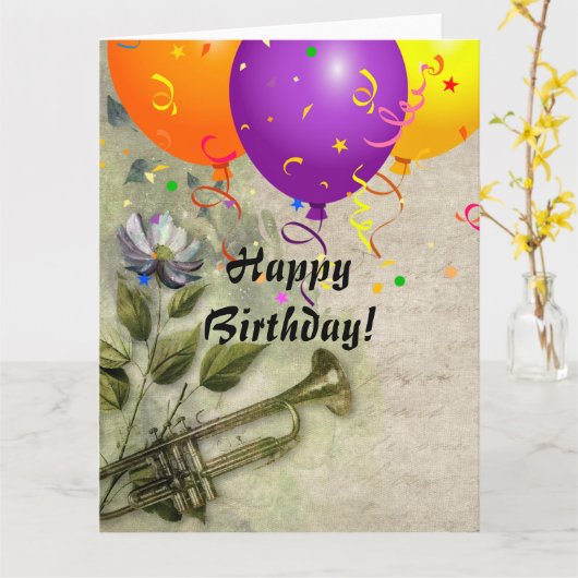 Birthday-kaart Kaart (Gele Bloem)