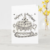 Birthday-kaart Kaart (Gele Bloem)