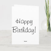 Birthday-kaart Kaart (Achterkant)