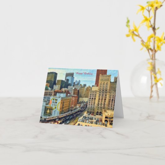 Birthday-kaart Kaart (Gele Bloem)