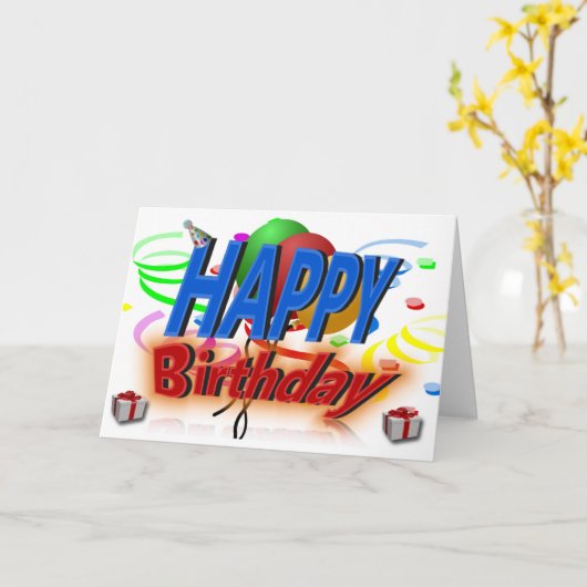 Birthday-kaart Kaart (Gele Bloem)