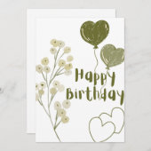 Birthday-kaart Kaart (Voorkant / Achterkant)