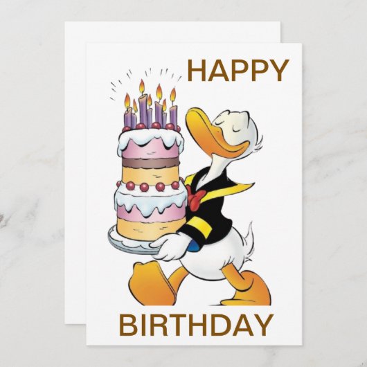 Birthday-kaart Kaart (Voorkant / Achterkant)