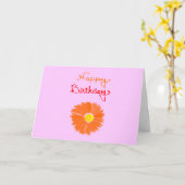 Birthday-kaart Kaart (Gele Bloem)
