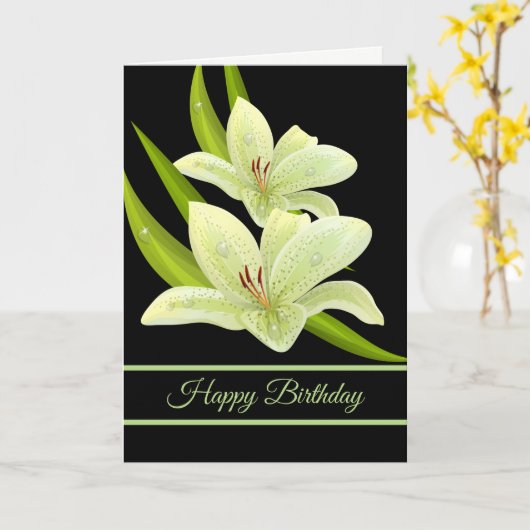 Birthday-kaart Kaart (Gele Bloem)