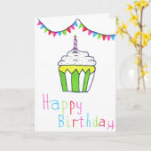 Birthday-kaart Kaart (Gele Bloem)