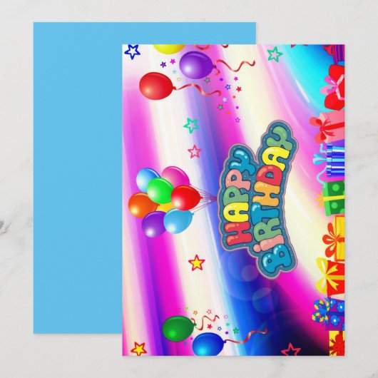 Birthday-kaart Kaart (Voorkant / Achterkant)