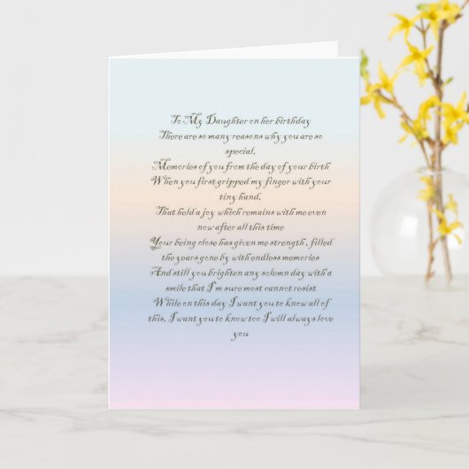 Birthday-kaart Kaart (Gele Bloem)