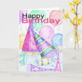 Birthday-kaart Kaart (Gele Bloem)