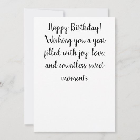 Birthday-kaart Kaart (Achterkant)