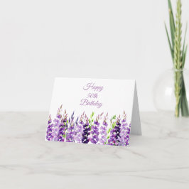 Birthday-kaart lavender Border waterverf Kaart