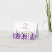 Birthday-kaart lavender Border waterverf Kaart (Voorkant)