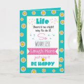 Birthday Kaart "Life - Just Wing it it" (Voorkant)