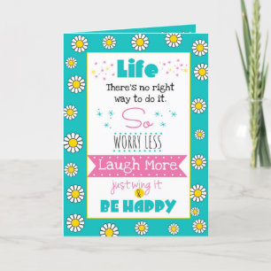 Birthday Kaart "Life - Just Wing it it"