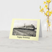 Birthday Kaart - LNER "The Coronation". (Gele Bloem)