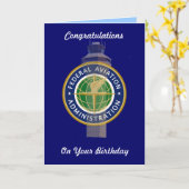 Birthday Kaart luchtverkeersleiding (Gele Bloem)