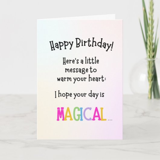 Birthday-kaart - Magical Unicorn Farts Kaart (Voorkant)
