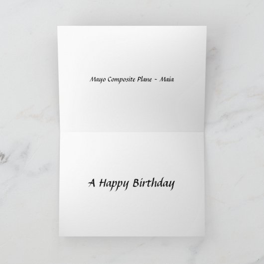 Birthday Kaart - Mayo Composite Plane - Maia (Binnen)
