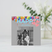 Birthday-kaart met foto kaart (Staand voorkant)