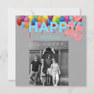Birthday-kaart met foto kaart