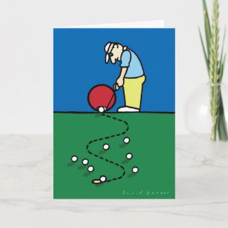 Birthday-kaart met golfer-illustratie kaart
