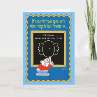 Birthday-kaart met HAIRY LESSONS Kaart