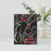 Birthday Kaart met Jazz Music Band (Staand voorkant)
