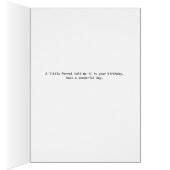 Birthday Kaart met papegaai in  kooi (Binnen (Rechts))