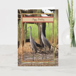 Birthday Kaart met Sand Hill Cranes