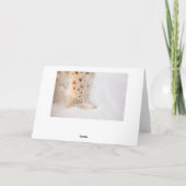 Birthday-kaart met zachte gouden lynxpoten in snee kaart (Achterkant)