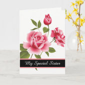 Birthday Kaart-Mijn speciale zuster Kaart (Gele Bloem)